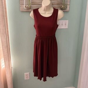 Elegant Sleeveless Brown Dress